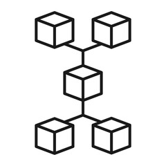 Obraz premium Blockchain Line icon