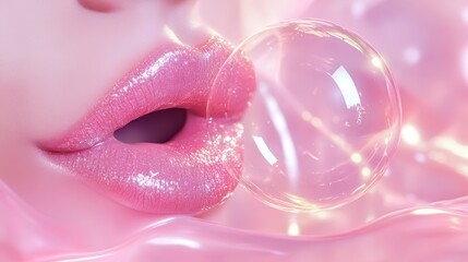 Young woman blowing pink bubble gum in studio background,teenage girl,Tasty chewing gums,bubblegum,chewing dragees and bubblegum stripe flat illustration.