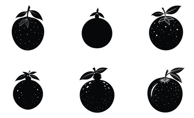 Orange silhouette vector