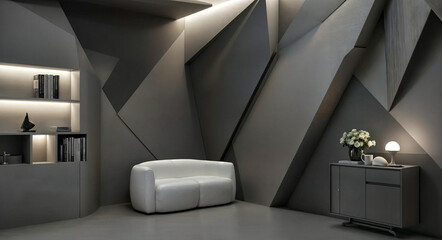 Fototapeta premium modern interior of a cozy living room . Generative AI