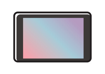 タブレット端末（グラデーション画面）のベクターイラスト