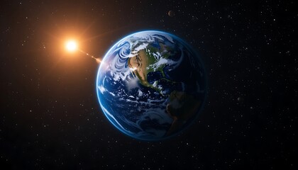 Obraz premium Earthrise: A Celestial Sunrise