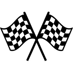 Checkered Flags Crossing A Symbol of Victory in Motorsports
