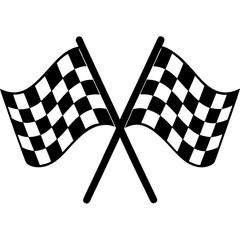 Checkered Flags Crossing A Symbol of Victory in Motorsports