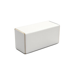 Fototapeta premium Elegant White Rectangular Box with Gold Trim - Mockup for Product Display