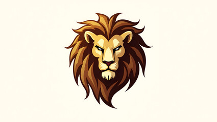 Title: Majestic and Powerful Lion's Head Logo &ndash; Intricately Designed

