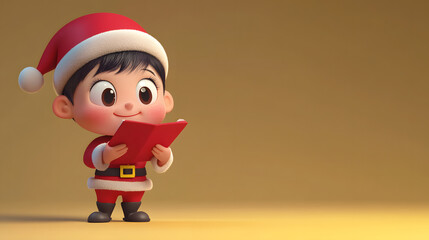 cartoon Santas List Gif illustration
