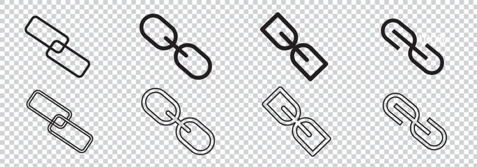 Chain, link icon vector isolated  . 1176