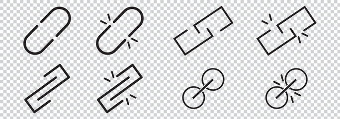 Chain, link icon vector isolated  . 1176