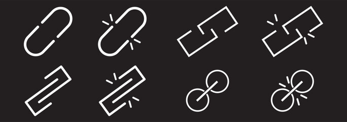 Chain, link icon vector isolated  . 1176