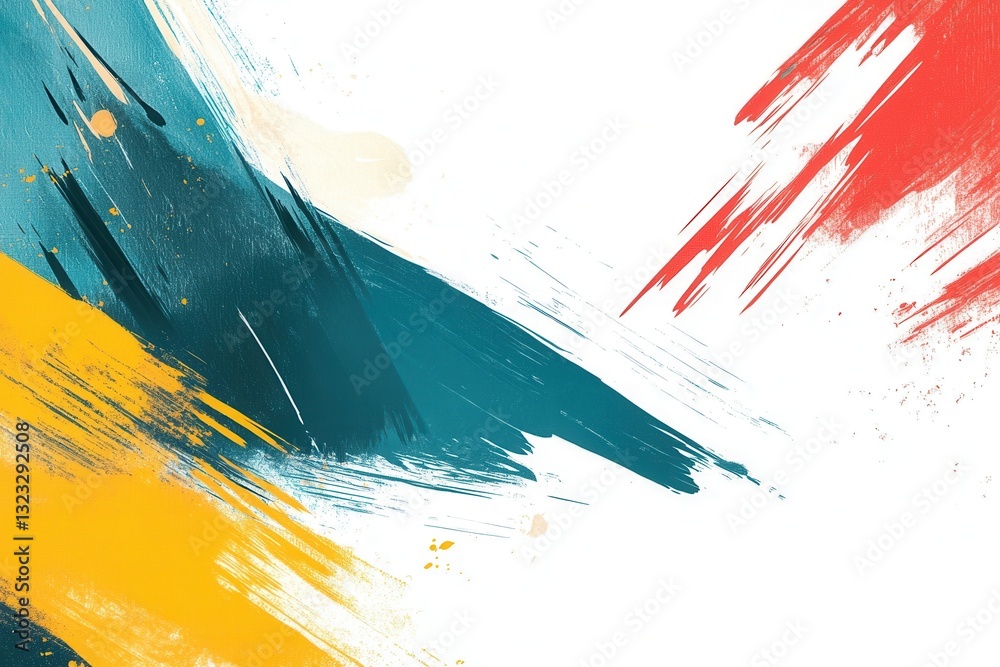 Poster Bold abstract background with vibrant paint strokes inspiring creativity and artistic expression in a modern design setting
