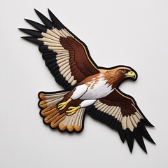 Obraz premium Eagle Patch and Hawk Patch are embroidered patches for other elaborate designs or as a symbol of honor.