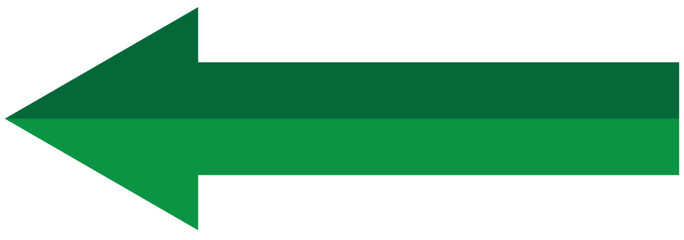 3D long green arrow icon on white background . 1176