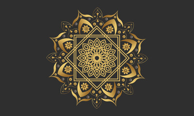 Luxuri Gold Ornate Mandala Design Islamic Background