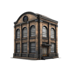 Fototapeta premium 3D Render of a Vintage Brick Industrial Building