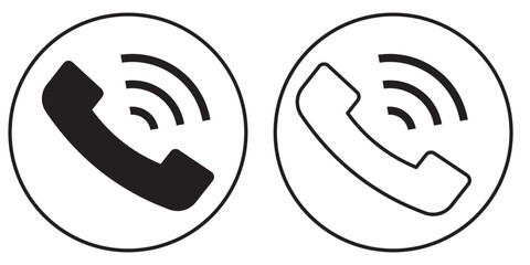 phone icon set, Telephone call sign, Contact us, Vector illustration . 1176