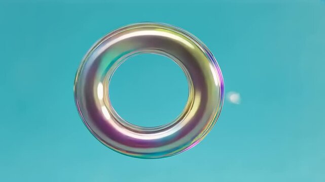 A golden 3D ring with a light metal design forms a round web icon