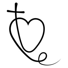 Sacred Heart Cross Embrace Faith, Love, and Divine Connection