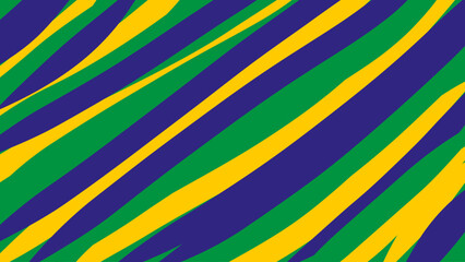 Abstract dark green yellow dark blue stroke stripe pattern  background. Brazil flag color abstract stroke brush shape line