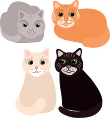 Four cats