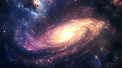 Obraz premium Stunning Spiral Galaxy in the Vastness of Space