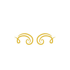 curly line divider gold