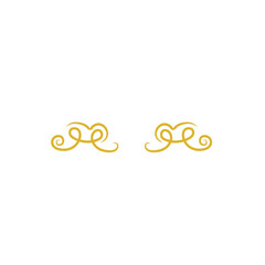 curly line divider gold
