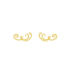 curly line divider gold
