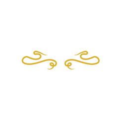 Fototapeta premium curly line divider gold