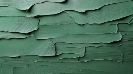 Close-up of a textured surface with a dark green color. the texture appears to be rough and uneven, with vertical lines and crevices running horizontally and vertically across the surface.