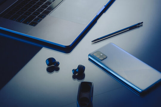 Devices on desk 