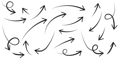 Curved arrow icons. curved arrows set. arrow symbol collection. vector . 1176