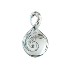 Fototapeta premium Elegant Glass Treble Clef Sculpture Abstract Swirl Design