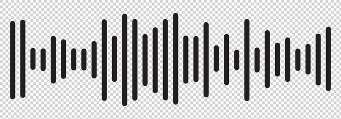 sound icon set. digital recorder voice audio wave vector symbol. soundwave frequency icon in black and white color. 1176
