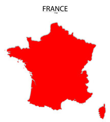 france in red colour and with trasparent backgrounde