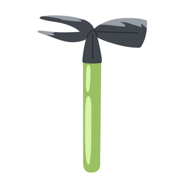 green handled garden hoe tool clip art preview