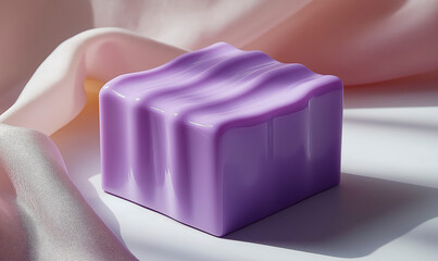 Melting Lavender Glossy Violet Cube Illusion