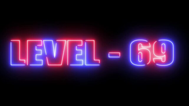 level Sixty nine neon animated background level 69 neon galaxy 4k croma black screen looping