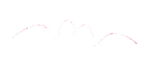 Draw a pink pencil line isolated on a transparent background.