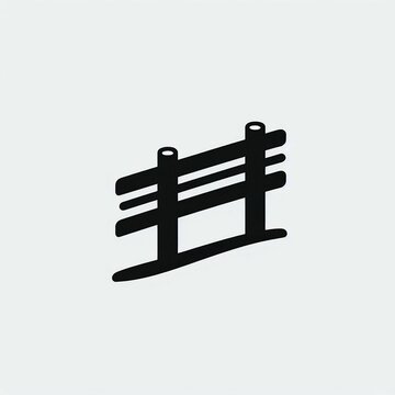 Isolated Black Barlines Musical Notation Symbol