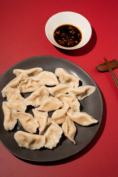 Homemade Dumplings with Sauce