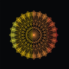 sunflower on black background