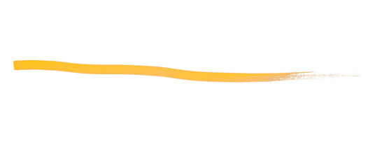 Draw a yellow pencil line separated on a transparent background.