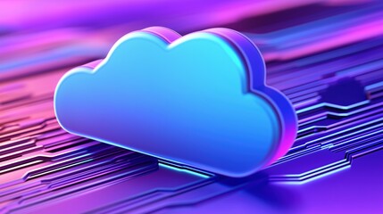 Abstract AI Cloud Infrastructure Concept Visualization