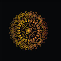 abstract background with golden ornament