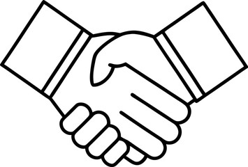 Handshake icon, handshake vector illustration, contract agreement flat vector icon for apps and websites
