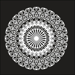 round ornamental round lace pattern