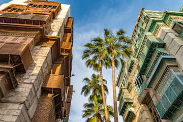 Historic Jeddah in Jeddah, Saudi Arabia. It is known as Al-Balad.