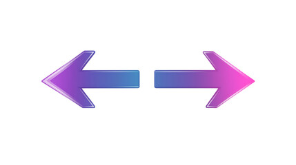 3D Gradient Left and Right Arrows