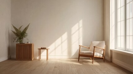 Relaxing minimalist living room with natural light home interior design cozy bright contemporary